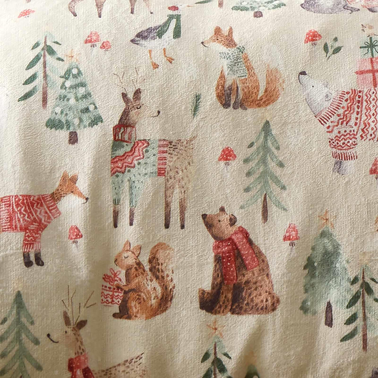 Christmas Woodland Animals Duvet Cover Set by Fusion