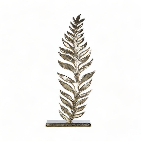 Peebles Dimpled Nickel Leaf Sculpture