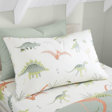 Dinosaurs Reversible Natural Duvet Cover Set