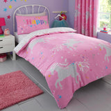 Unicorn Glow Kids Duvet Cover Set by Bedlam