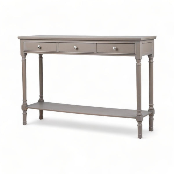 Braemar Taupe Wood Wide Console Table