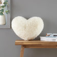 Catherine Lansfield Cuddly Heart Soft Filled Cushion - Cream