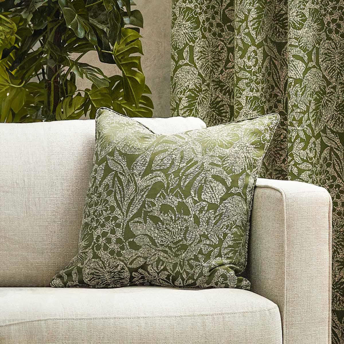 Bali Olive Cushion Cover 50cm x 50cm