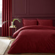 Catherine Lansfield Kingsley Matt Velvet Duvet Cover Set - Raspberry
