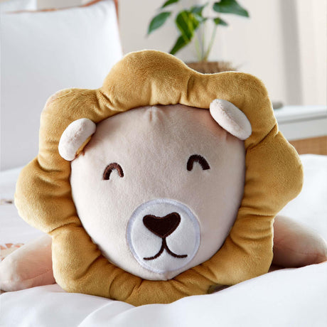 Catherine Lansfield Cuddle Friends Lion 3D Kids Filled Cushion 3