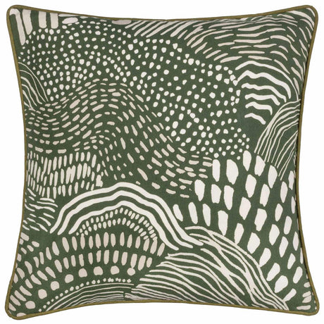 Nola Abstract Piped Cushion Cover 18" x 18" by Evans Lichfield