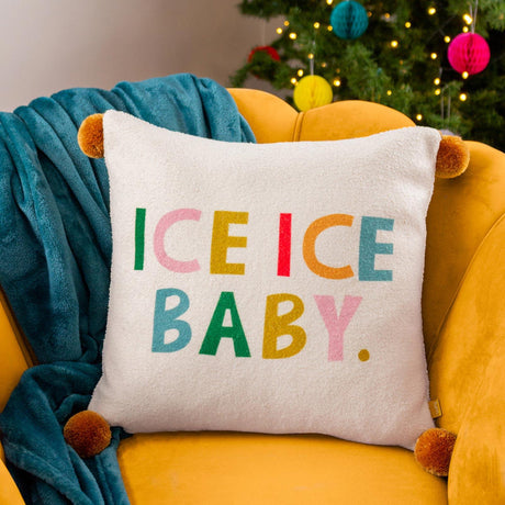 Pom Poms Ice Ice Baby Cushion Cover by furn.