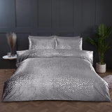 Bellagio Metallic Velvet Silver Duvet Cover Set