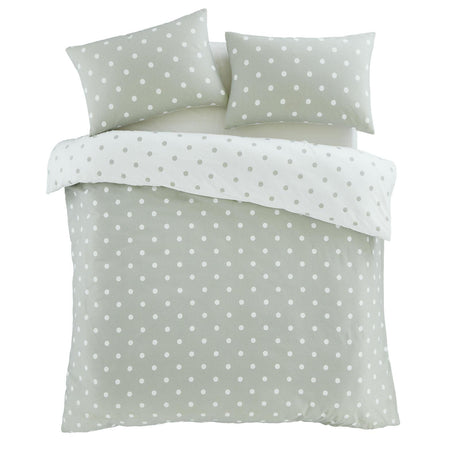 Brushed Polka Dot Duvet Cover Set by Catherine Lansfield