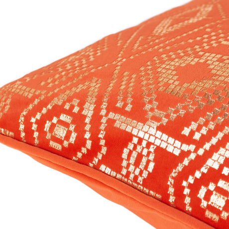 Tayanna Metallic Velvet Cushion Cover 20" x 20" by Paoletti