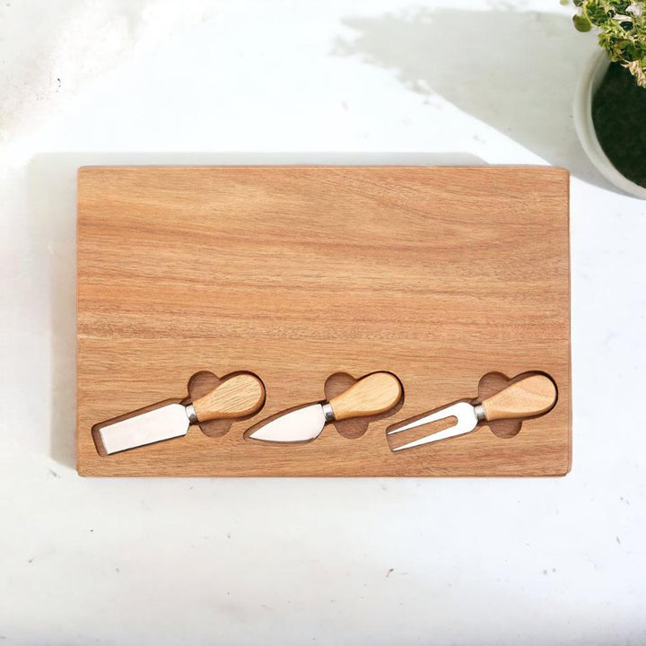 Acacia Cheese Board + Knife Set - Ideal