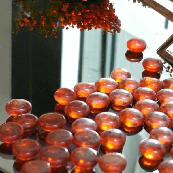 Orange Decorative Glass Beads