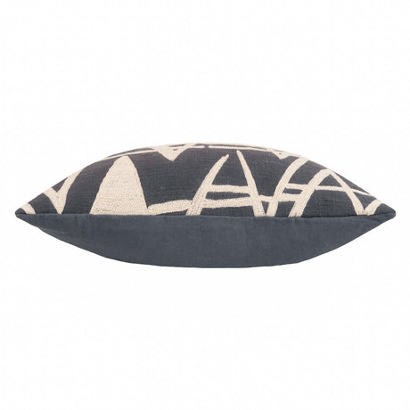 Vannes Embroidered Cushion Cover 18" x 18" by Wylder Nature