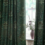 Acorn Thyme / Forest Thermal Dimout Pencil Pleat Curtains - additional product view 2