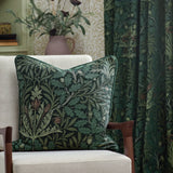 Acorn Thyme / Forest Thermal Dimout Pencil Pleat Curtains - additional product view 3