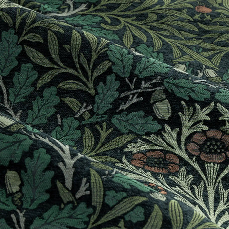 Acorn Thyme / Forest Thermal Dimout Pencil Pleat Curtains - additional product view 4
