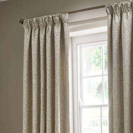 Acorn Tonal Linen Thermal Dimout Pencil Pleat Curtains - additional product view 2