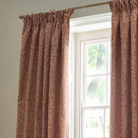 Acorn Tonal Brick Thermal Dimout Pencil Pleat Curtains - additional product view 2