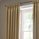 Acorn Tonal Saffron Thermal Dimout Pencil Pleat Curtains - additional product view 2