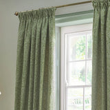 Acorn Tonal Sage Thermal Dimout Pencil Pleat Curtains - additional product view 2