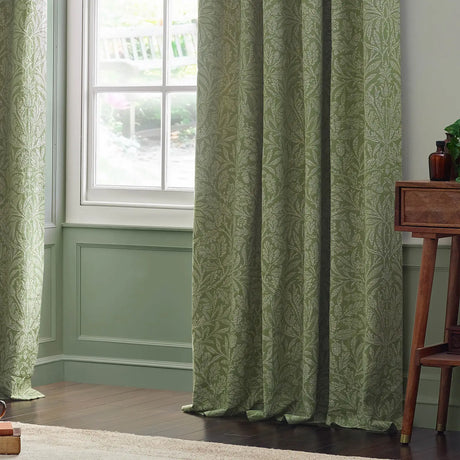 Acorn Tonal Sage Thermal Dimout Pencil Pleat Curtains - additional product view 3