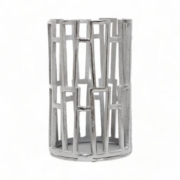 Tarbet Silver Cutout Candle Holder