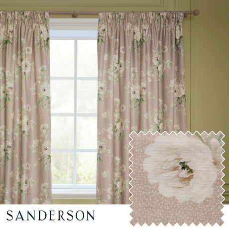 Adele Lined Rose Thermal Dimout Pencil Pleat Curtains - additional product view 1