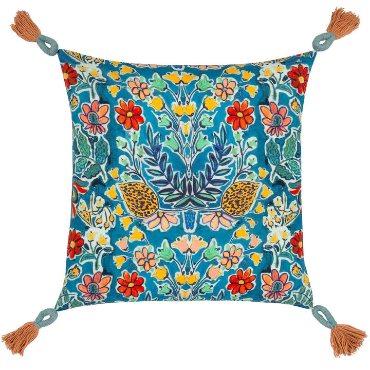 Adeline Floral Tasselled Cushion Cover 20" x 20" - Ideal