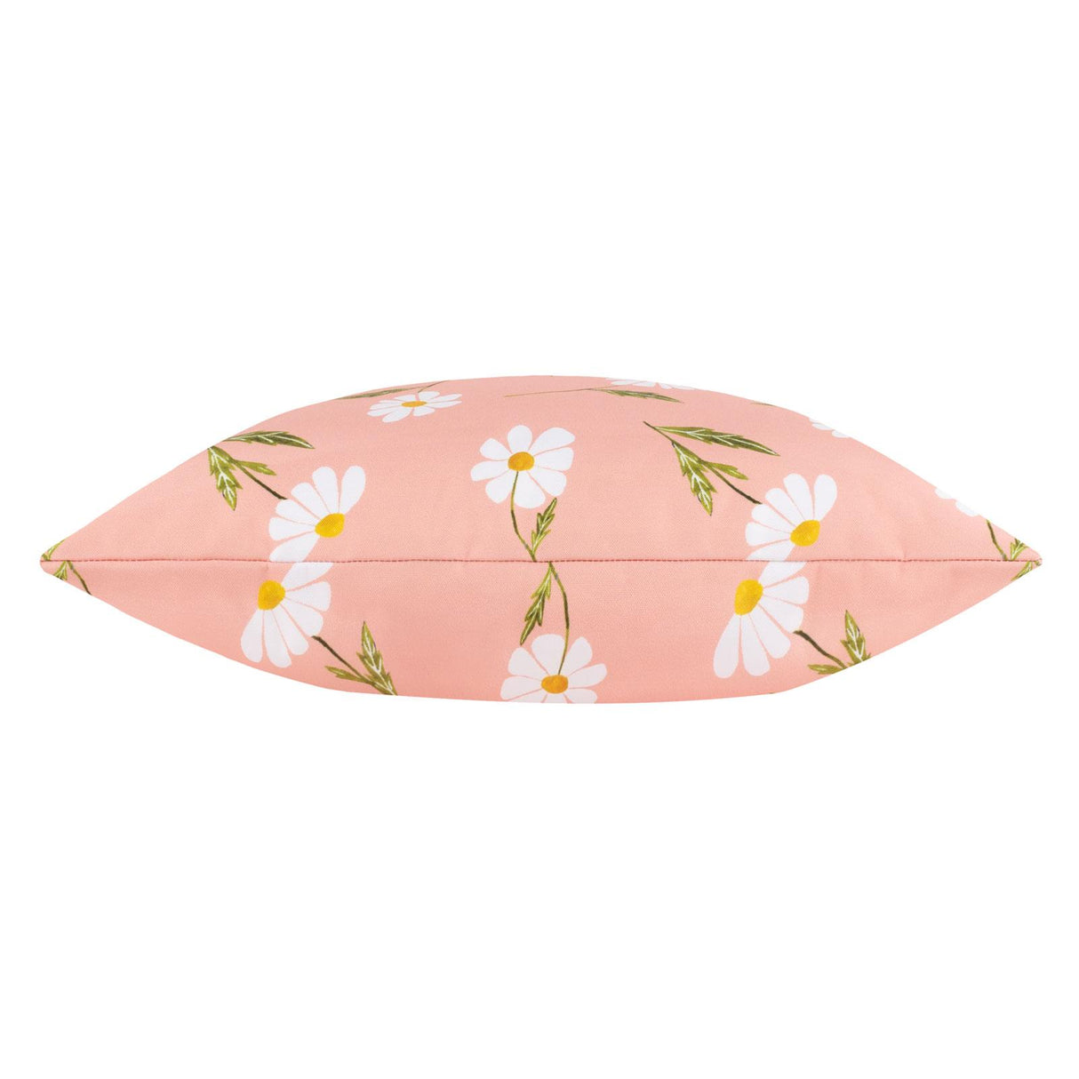 Daisies Floral Outdoor Cushion Cover Pink 17" x 17" (43cm x 43cm) by Wylder Nature