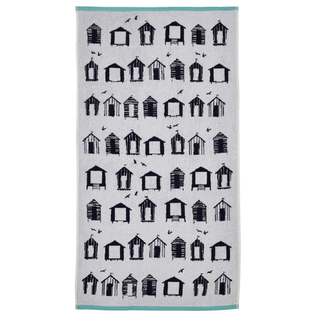 Beach Huts Jacquard Towel by Fusion