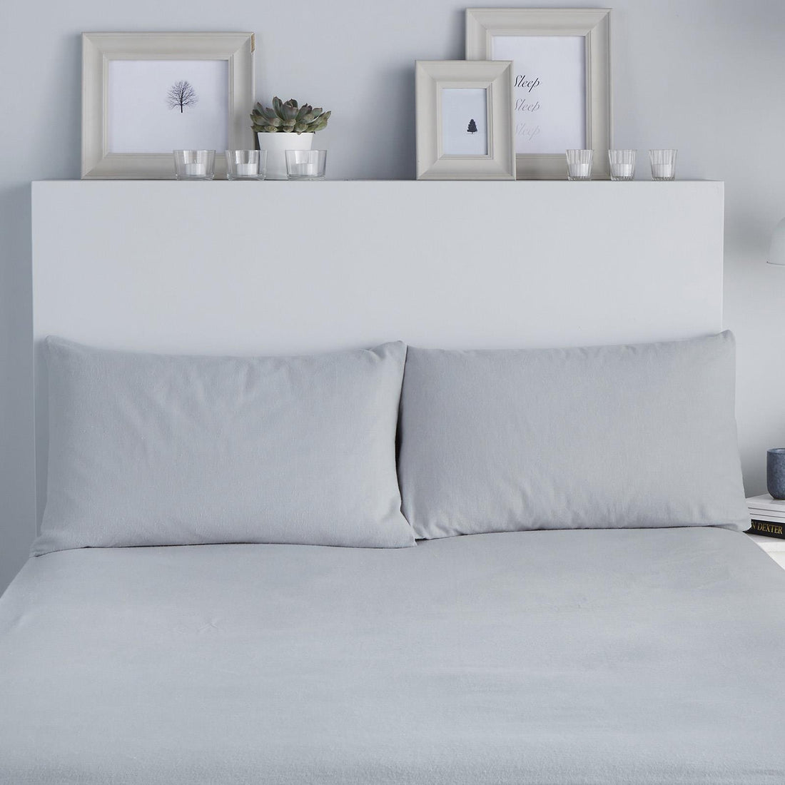 Snug Soft Brushed Cotton Flannelette Pillowcase Pair