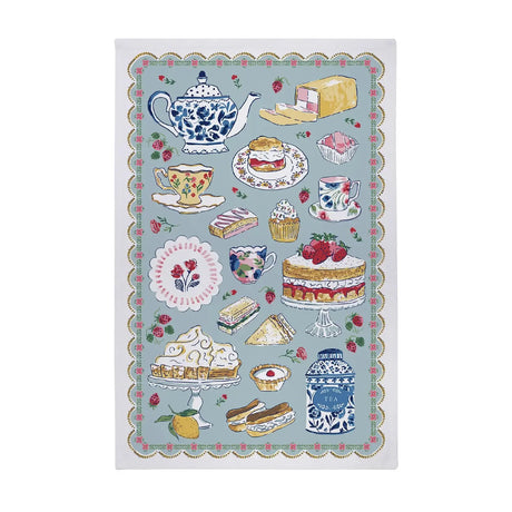 Afternoon Tea Cotton Tea Towel by Ulster Weavers
