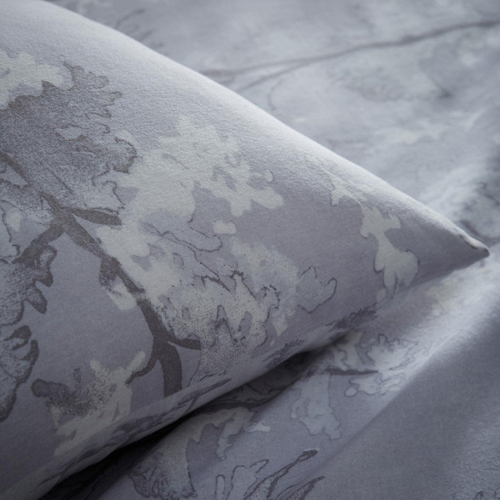 Alaska Brushed Cotton Grey Duvet Cover Set - Ideal