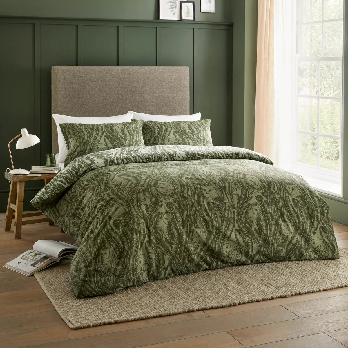 Albus Forest Green Duvet Cover Bedding Set - additional product view 4