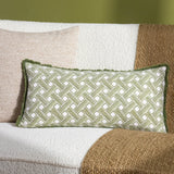 Alexa Geometric Cushion Cover Olive 30 x 60cm - image 1