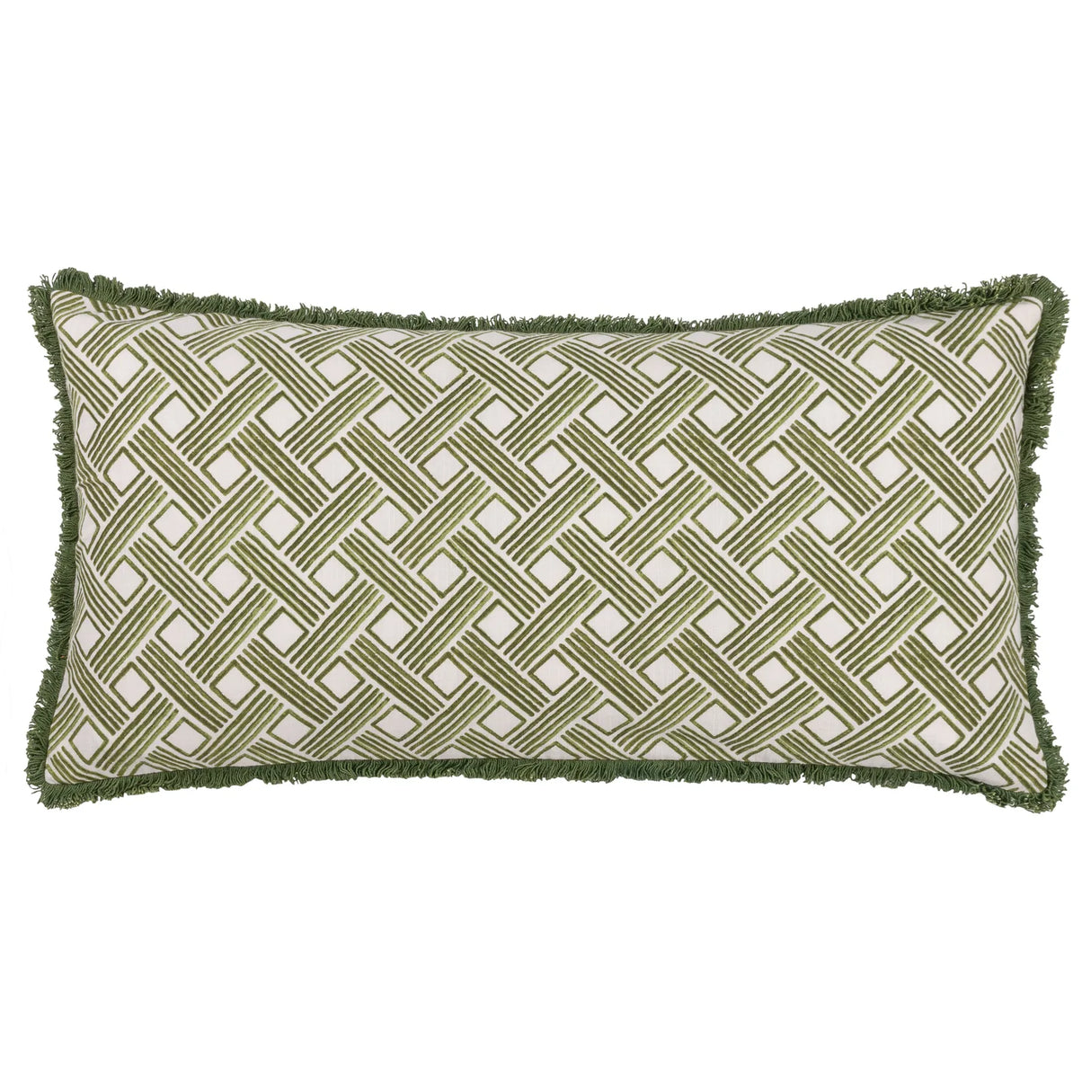 Alexa Geometric Cushion Cover Olive 30 x 60cm - image 2