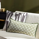 Alexa Geometric Cushion Cover Olive 30 x 60cm - image 4