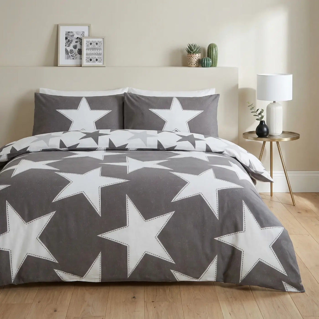 All Stars Grey Duvet Cover Bedding Set