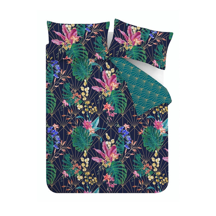 Aloria Botanical Cotton Sateen Duvet Cover Set - Ideal