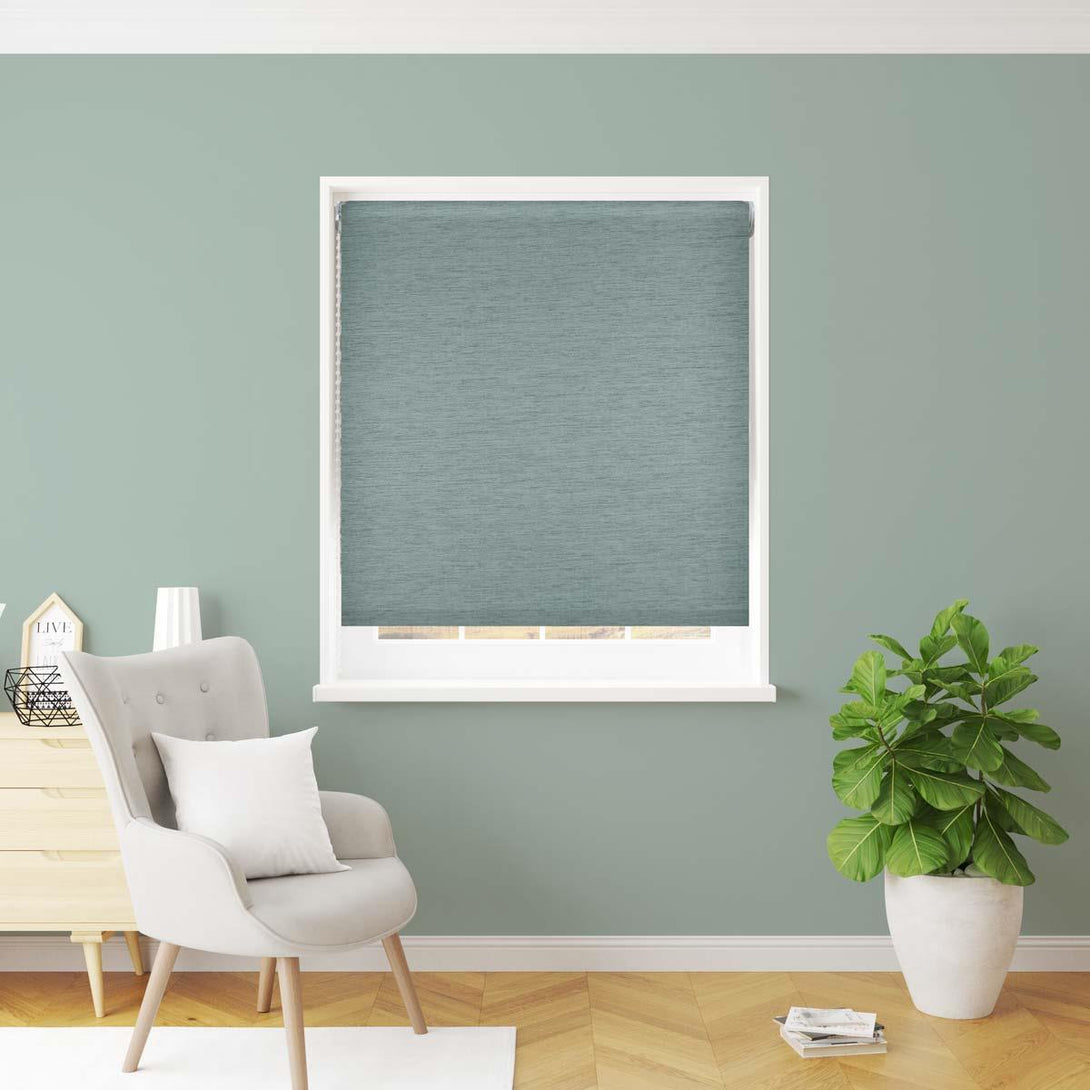 Althea Made to Measure Roller Blind (Dim Out) Green - Ideal