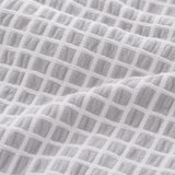 Macro close-up of the seersucker fabric on the Altro Seersucker Microfibre Duvet Cover Set