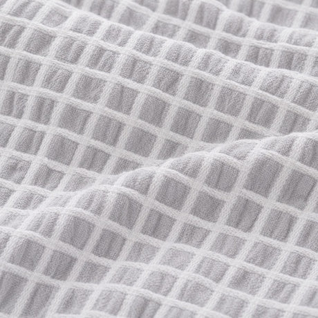 Macro close-up of the seersucker fabric on the Altro Seersucker Microfibre Duvet Cover Set