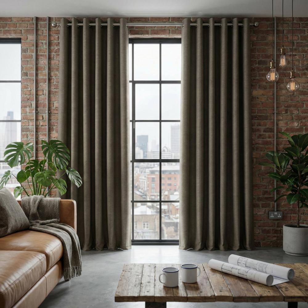 Murcia Made to Measure Curtains Mushroom