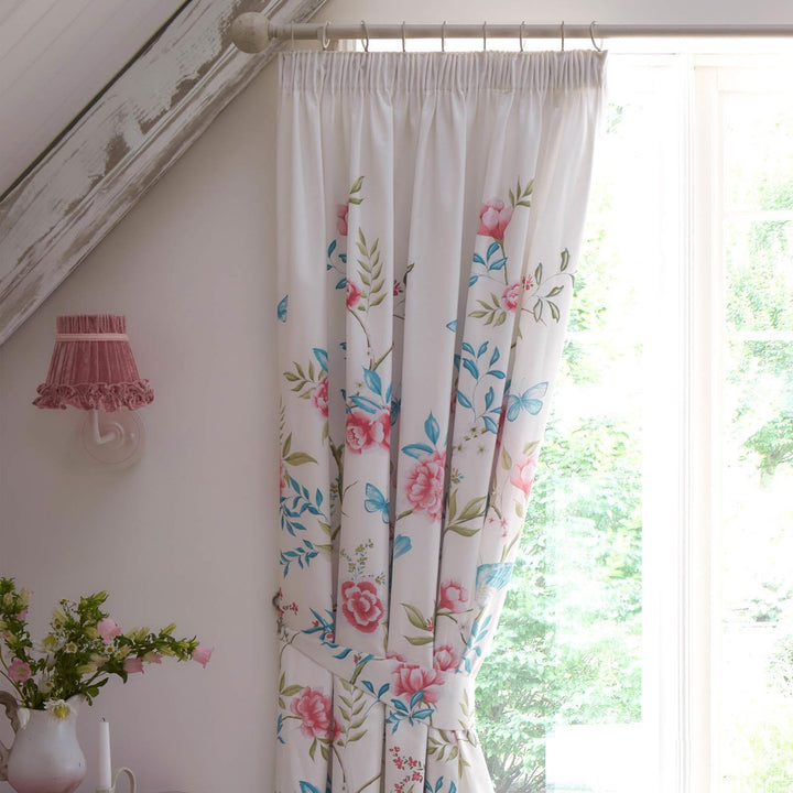 Amelle Tape Top Curtains Blue - Ideal