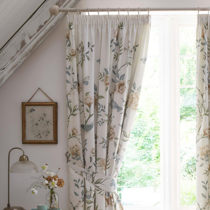 Amelle Tape Top Curtains Green - Ideal
