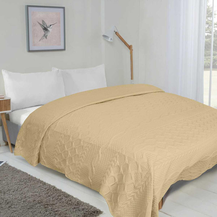 Aran Bedspread Set Cream - Ideal