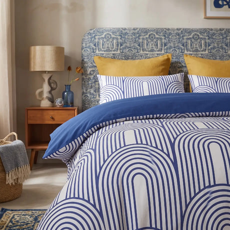 Arches Blue Duvet Cover Bedding Set