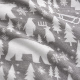 Macro close-up of the soft fleece fabric on the Arctic Animals Cosy Microfibre Duvet Cover Set