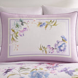 AI pillow close-up - Arley Floral Cotton Sateen Duvet Cover Set