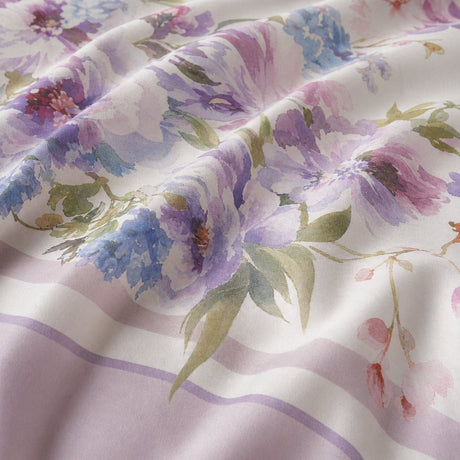 AI fabric close-up - Arley Floral Cotton Sateen Duvet Cover Set